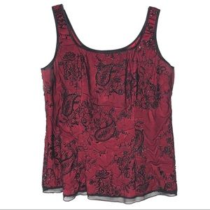 PLUS SIZE BURGUNDY CAMISOLE